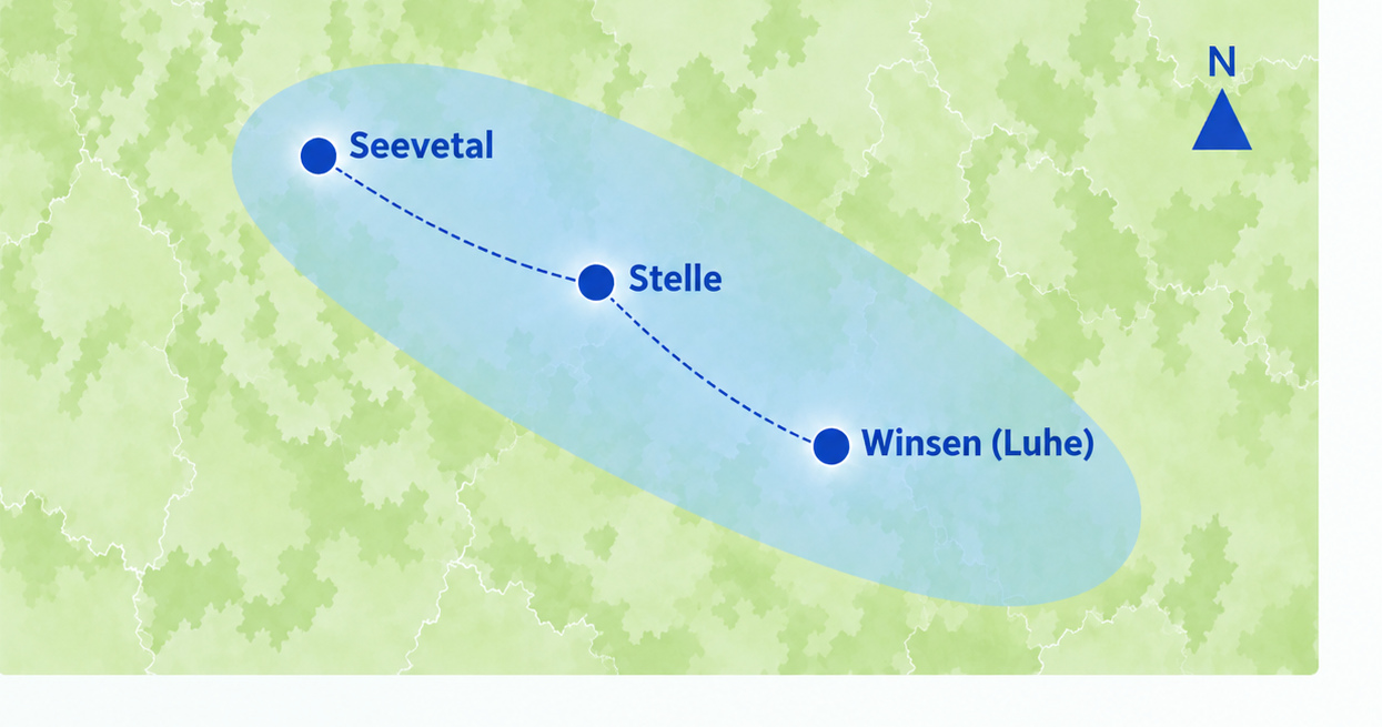 Einsatzgebiet von Seevetal über Stelle bis Winsen (Luhe)